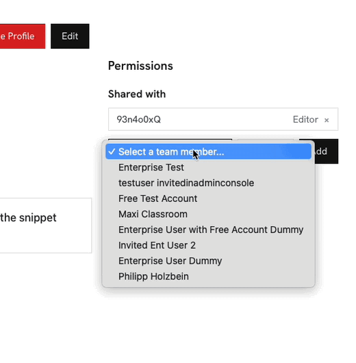 Sharing a private context profile with colleagues